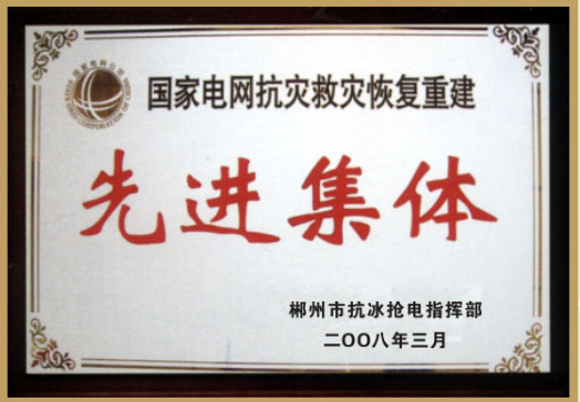 抗灾救灾恢复重建先进集体